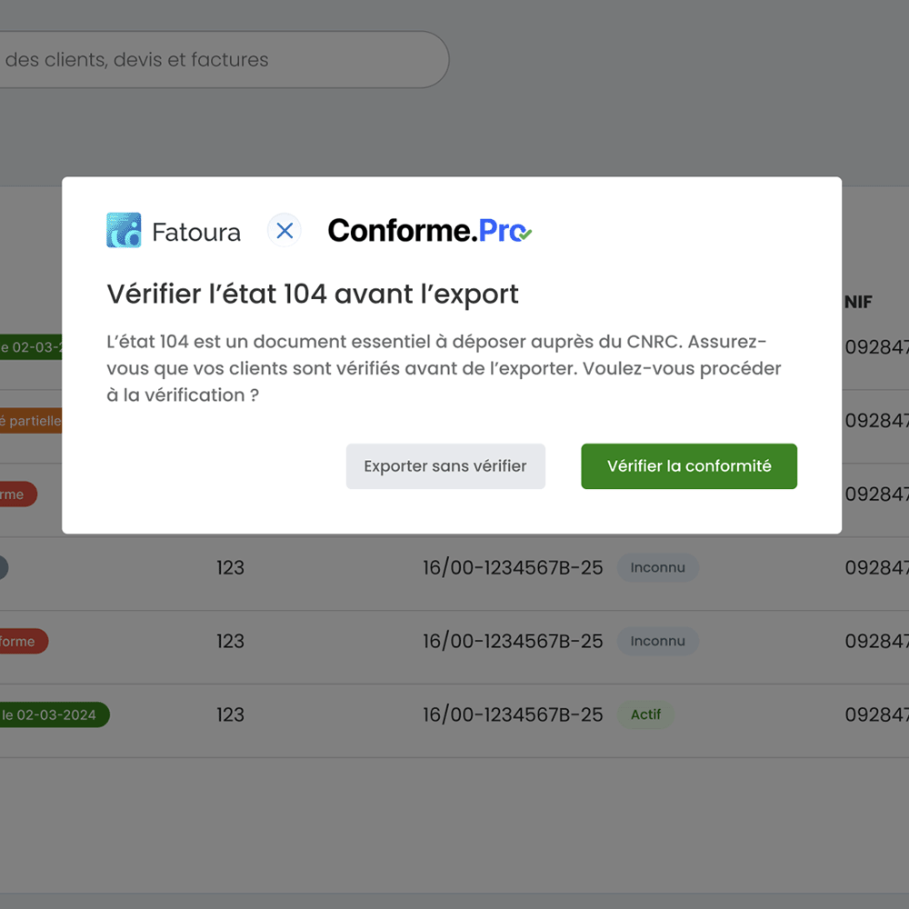 ConformePro Fatoura Integration